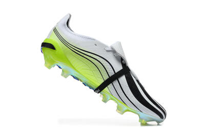 Adidas Predator 26 Elite Fold-Over Tongue FG Firm Ground Soccer Cleats - White/Solar Yellow/Core Black