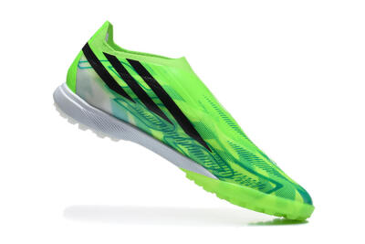Adidas F50 Pro Laceless TF Artificial Turf Soccer Shoes - Green/Lucid Lime/Black