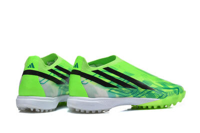 Adidas F50 Pro Laceless TF Artificial Turf Soccer Shoes - Green/Lucid Lime/Black