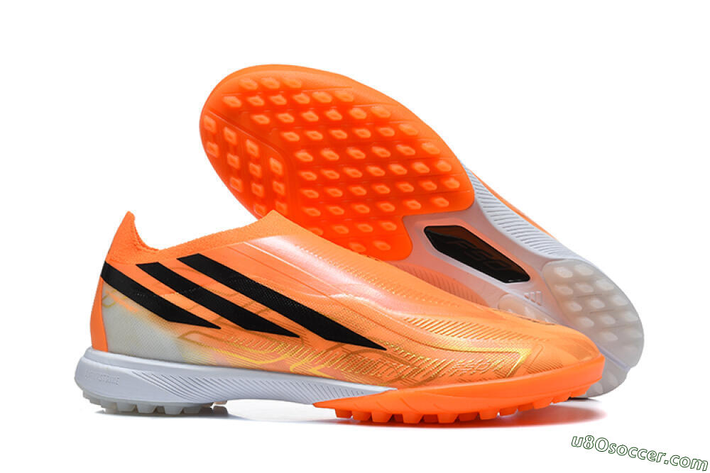Adidas F50 Pro Laceless TF Artificial Turf Soccer Shoes - Orange/Solar Orange/Core Black 1
