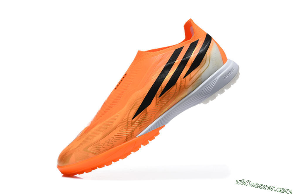 Adidas F50 Pro Laceless TF Artificial Turf Soccer Shoes - Orange/Solar Orange/Core Black 8