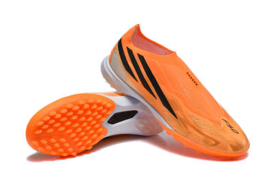 Adidas F50 Pro Laceless TF Artificial Turf Soccer Shoes - Orange/Solar Orange/Core Black
