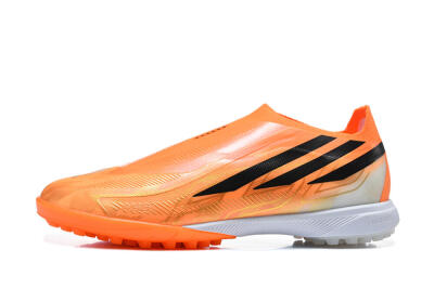 Adidas F50 Pro Laceless TF Artificial Turf Soccer Shoes - Orange/Solar Orange/Core Black