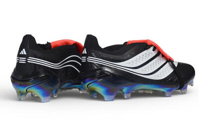 Adidas Predator 26 Elite Fold-Over Tongue FG Firm Ground Soccer Cleats - Black/Core Black/Solar Red