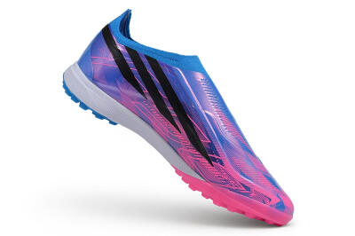 Adidas F50 Hyperfast Elite Laceless TF Artificial Turf Soccer Shoes - Blue/Lucid Blue/Lucid Fuchsia