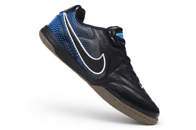 Nike Tiempo Legend SE IC Indoor & Futsal Soccer Shoes - Black/Black/Royal Blue