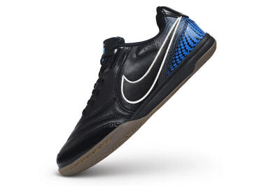 Nike Tiempo Legend SE IC Indoor & Futsal Soccer Shoes - Black/Black/Royal Blue
