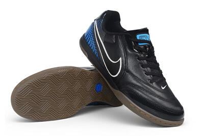 Nike Tiempo Legend SE IC Indoor & Futsal Soccer Shoes - Black/Black/Royal Blue