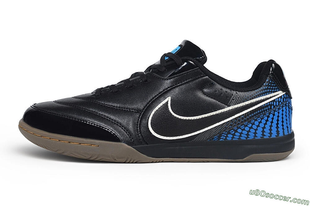 Nike Tiempo Legend SE IC Indoor & Futsal Soccer Shoes - Black/Black/Royal Blue 2