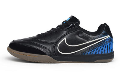 Nike Tiempo Legend SE IC Indoor & Futsal Soccer Shoes - Black/Black/Royal Blue