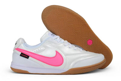 Nike Tiempo Legend SE IC Indoor & Futsal Soccer Shoes - White/Pearl White/Hot Pink