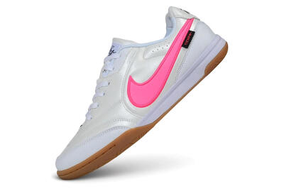 Nike Tiempo Legend SE IC Indoor & Futsal Soccer Shoes - White/Pearl White/Hot Pink