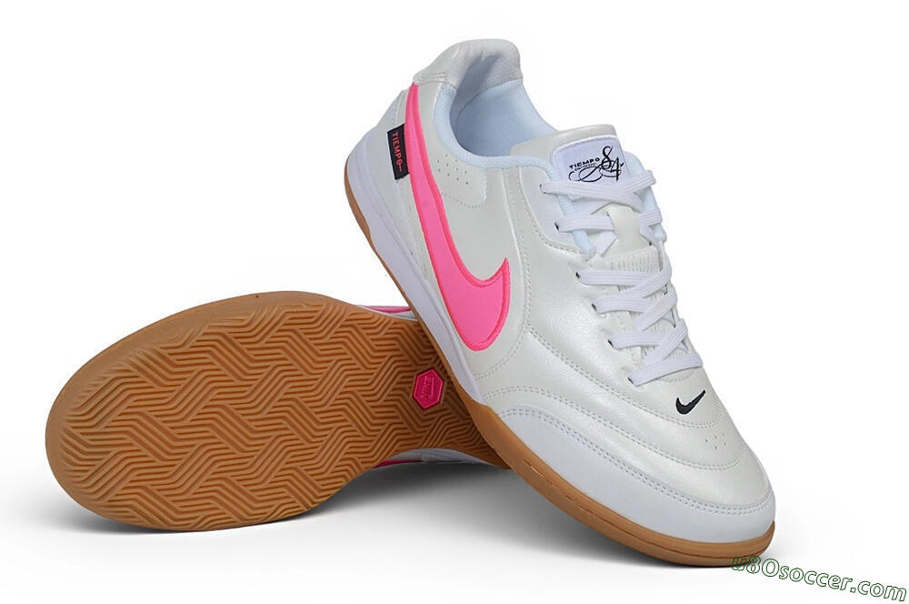 Nike Tiempo Legend SE IC Indoor & Futsal Soccer Shoes - White/Pearl White/Hot Pink 3