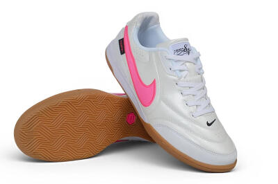 Nike Tiempo Legend SE IC Indoor & Futsal Soccer Shoes - White/Pearl White/Hot Pink