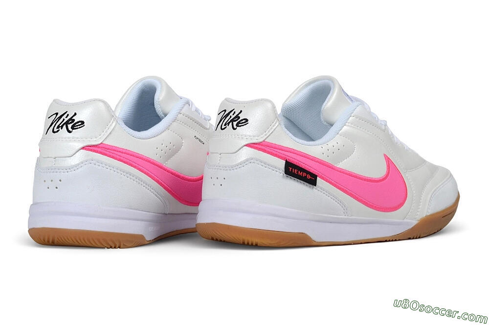 Nike Tiempo Legend SE IC Indoor & Futsal Soccer Shoes - White/Pearl White/Hot Pink 6