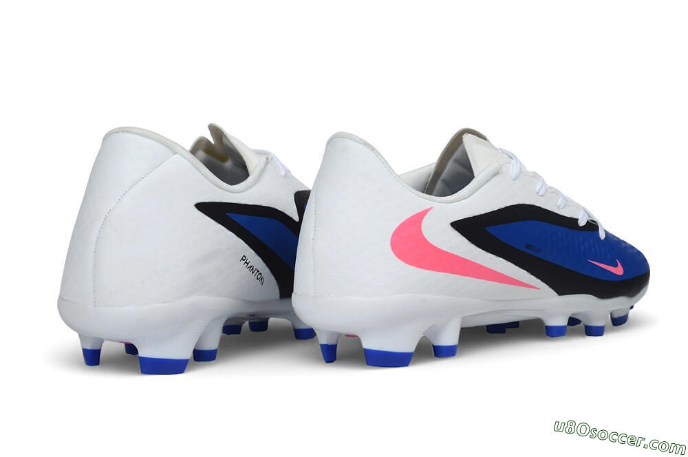 Nike Phantom 6 Elite Low FG Firm Ground Soccer Cleats - White/Baltic Blue/Pink Blast 6