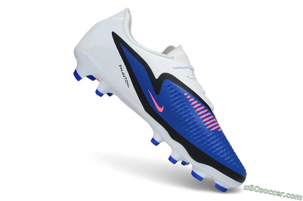 Nike Phantom 6 Elite Low FG Firm Ground Soccer Cleats - White/Baltic Blue/Pink Blast 4