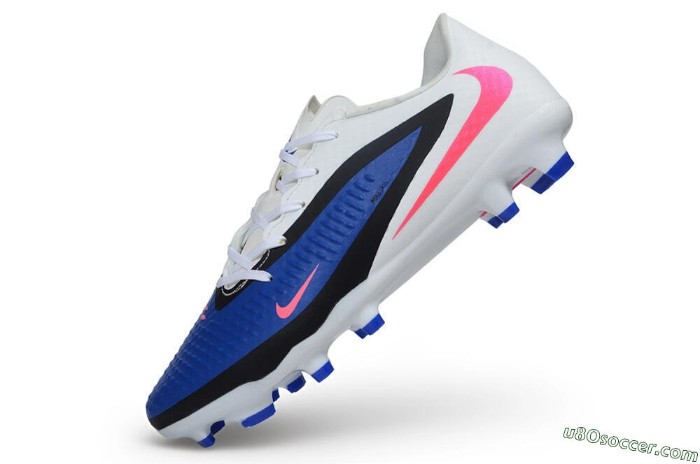 Nike Phantom 6 Elite Low FG Firm Ground Soccer Cleats - White/Baltic Blue/Pink Blast 5
