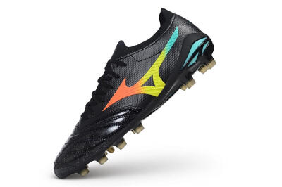 Mizuno Morelia Neo 4 FG Firm Ground Soccer Cleats - Black/Black/Multi-Color