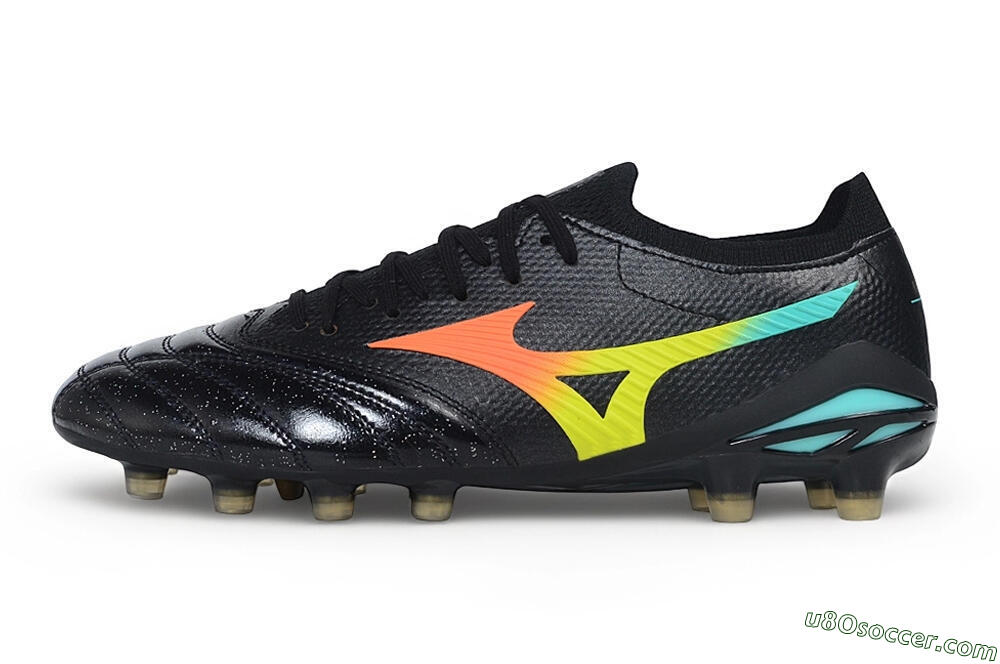 Mizuno Morelia Neo 4 FG Firm Ground Soccer Cleats - Black/Black/Multi-Color 2