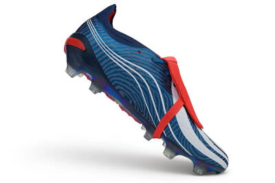 Adidas Predator 26 Elite Fold-Over Tongue FG Firm Ground Soccer Cleats - Blue/Collegiate Royal/Solar Red