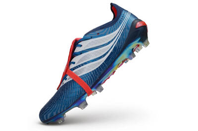 Adidas Predator 26 Elite Fold-Over Tongue FG Firm Ground Soccer Cleats - Blue/Collegiate Royal/Solar Red
