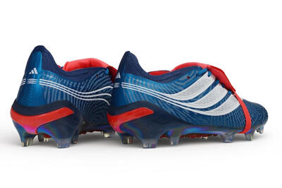 Adidas Predator 26 Elite Fold-Over Tongue FG Firm Ground Soccer Cleats - Blue/Collegiate Royal/Solar Red