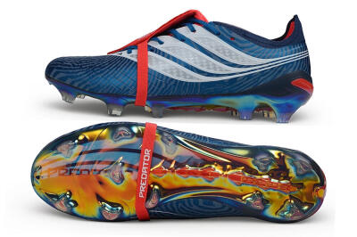 Adidas Predator 26 Elite Fold-Over Tongue FG Firm Ground Soccer Cleats - Blue/Collegiate Royal/Solar Red