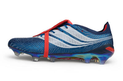 Adidas Predator 26 Elite Fold-Over Tongue FG Firm Ground Soccer Cleats - Blue/Collegiate Royal/Solar Red