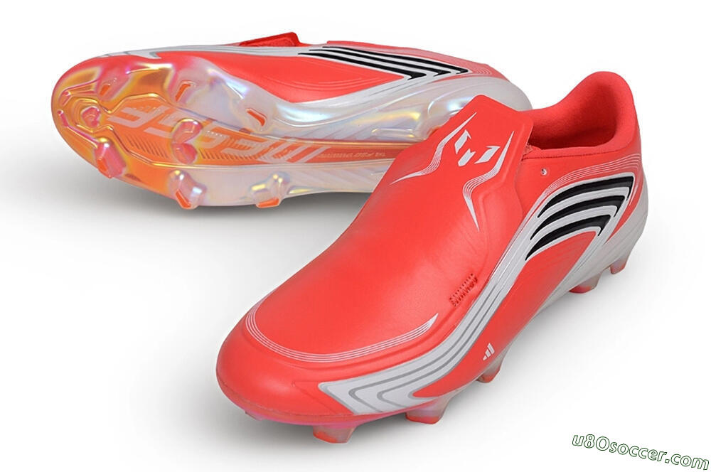 Messi x Adidas F50 Elite FG Firm Ground Soccer Cleats - Red/Solar Red/White 3