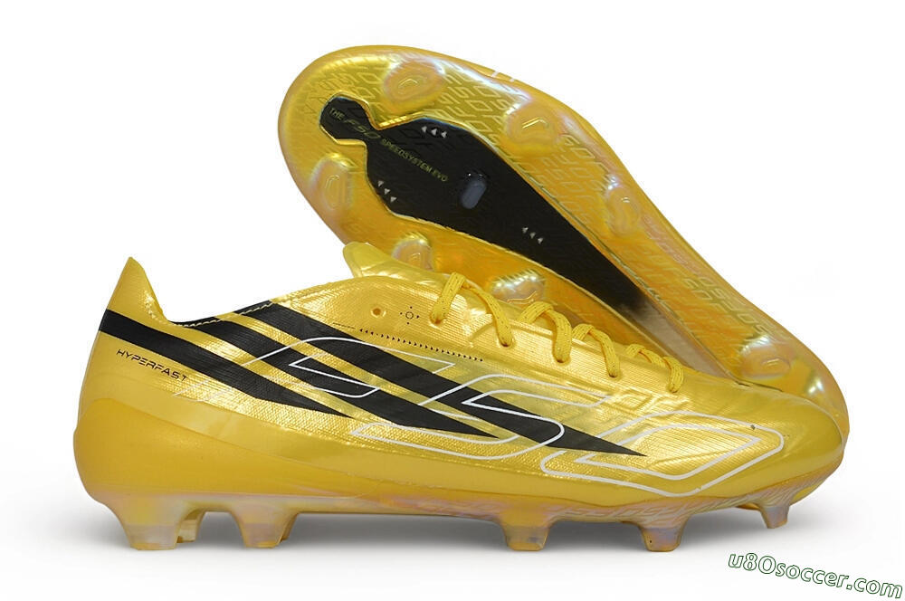Adidas F50 Hyperfast Evo FG Firm Ground Soccer Cleats - Yellow/Solar Gold/Core Black 1