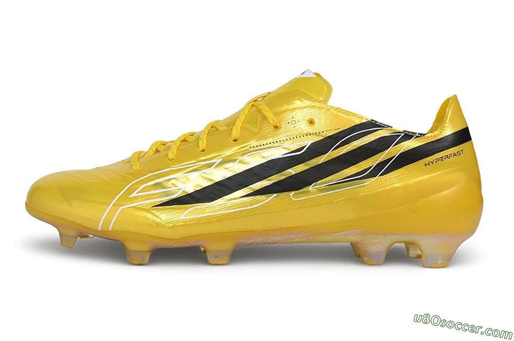 Adidas F50 Hyperfast Evo FG Firm Ground Soccer Cleats - Yellow/Solar Gold/Core Black 2
