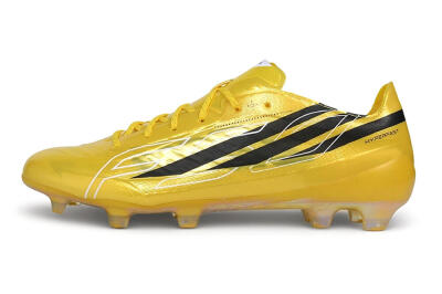 Adidas F50 Hyperfast Evo FG Firm Ground Soccer Cleats - Yellow/Solar Gold/Core Black