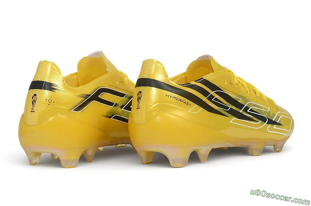 Adidas F50 Hyperfast Evo FG Firm Ground Soccer Cleats - Yellow/Solar Gold/Core Black 6