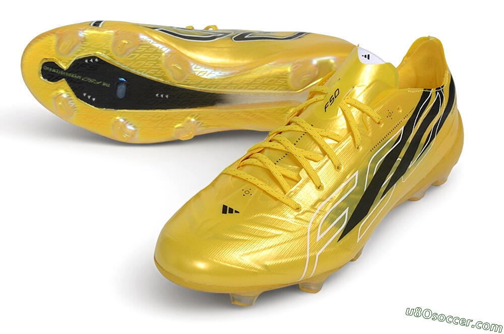 Adidas F50 Hyperfast Evo FG Firm Ground Soccer Cleats - Yellow/Solar Gold/Core Black 3