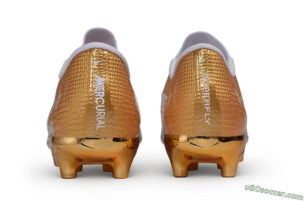 Nike Air Zoom Mercurial Superfly 11 Elite AG Artificial Grass Soccer Cleats - White/Metallic Gold/Bright Crimson 5