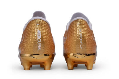 Nike Air Zoom Mercurial Superfly 11 Elite AG Artificial Grass Soccer Cleats - White/Metallic Gold/Bright Crimson