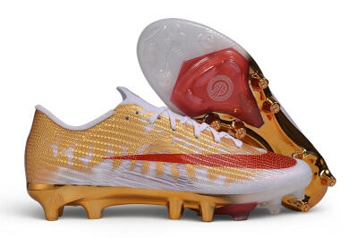 Nike Air Zoom Mercurial Superfly 11 Elite AG Artificial Grass Soccer Cleats - White/Metallic Gold/Bright Crimson