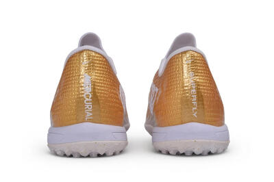 Nike Air Zoom Mercurial Superfly 11 Elite TF Artificial Turf Soccer Shoes - White/Metallic Gold/University Red