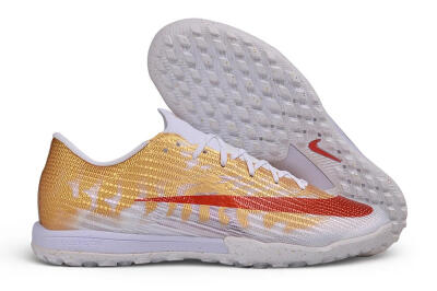 Nike Air Zoom Mercurial Superfly 11 Elite TF Artificial Turf Soccer Shoes - White/Metallic Gold/University Red
