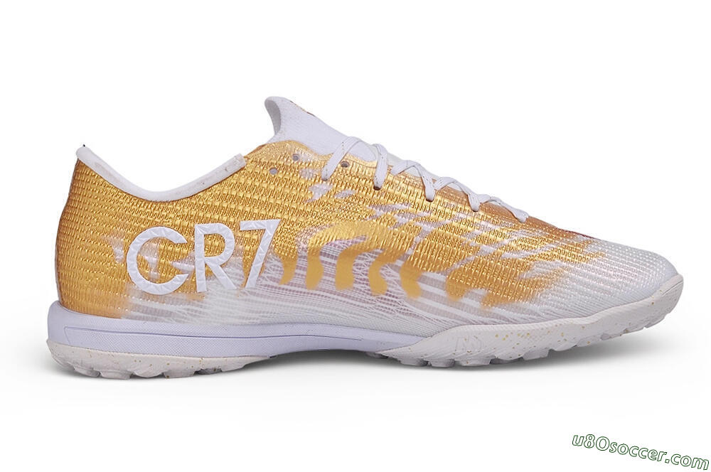 Nike Air Zoom Mercurial Superfly 11 Elite TF Artificial Turf Soccer Shoes - White/Metallic Gold/University Red 7