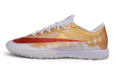 Nike Air Zoom Mercurial Superfly 11 Elite TF Artificial Turf Soccer Shoes - White/Metallic Gold/University Red