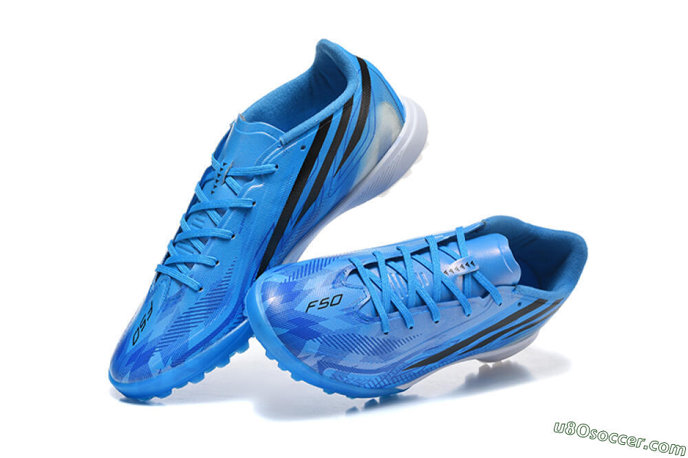 Adidas F50 Pro TF Artificial Turf Soccer Shoes - Blue/Lucid Blue/Core Black 6