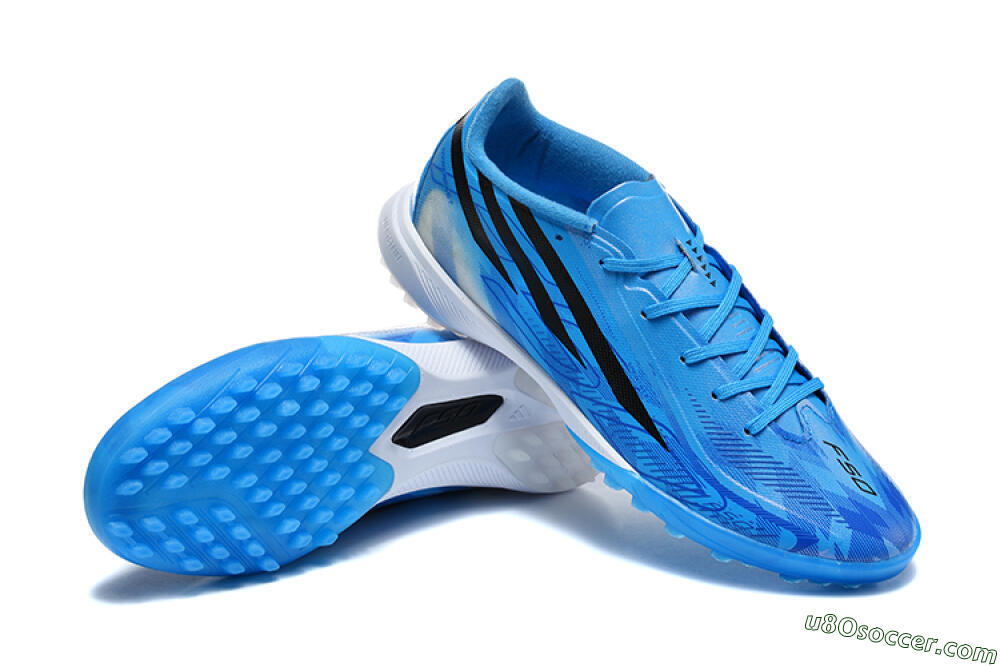 Adidas F50 Pro TF Artificial Turf Soccer Shoes - Blue/Lucid Blue/Core Black 4