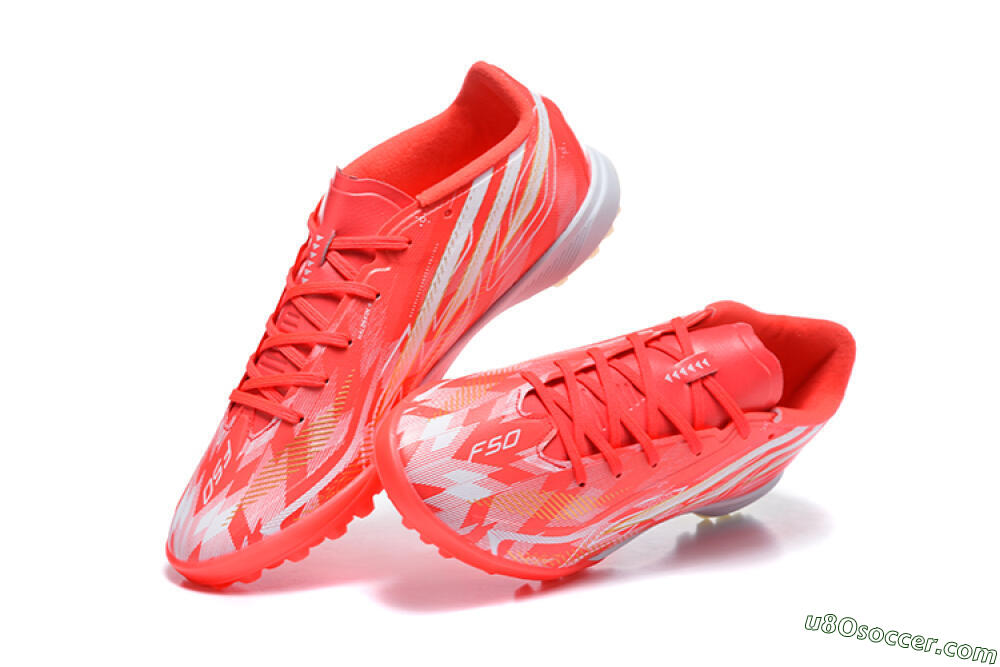 Adidas F50 Pro TF Artificial Turf Soccer Shoes - Red/Solar Red/White 6