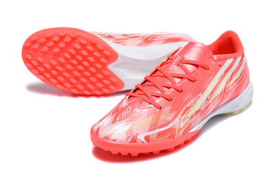 Adidas F50 Pro TF Artificial Turf Soccer Shoes - Red/Solar Red/White