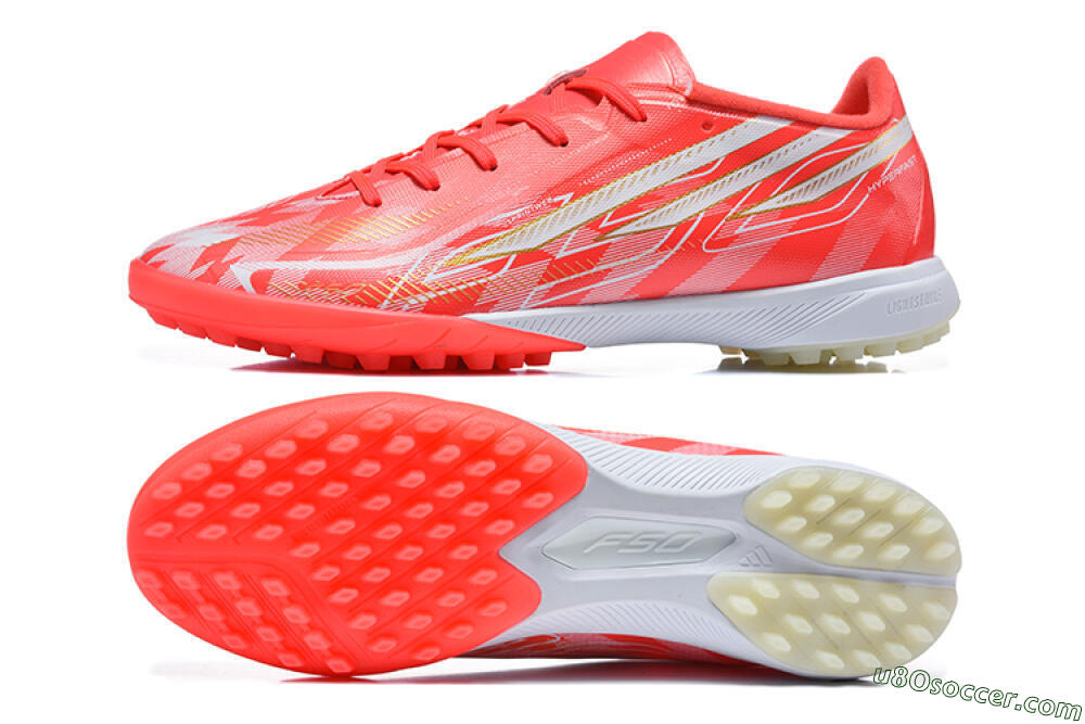 Adidas F50 Pro TF Artificial Turf Soccer Shoes - Red/Solar Red/White 0