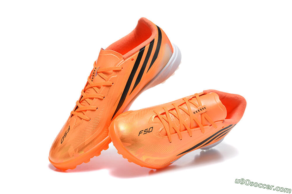 Adidas F50 Pro TF Artificial Turf Soccer Shoes - Orange/Solar Orange/Core Black 6