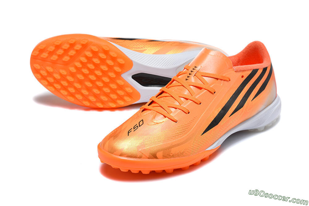 Adidas F50 Pro TF Artificial Turf Soccer Shoes - Orange/Solar Orange/Core Black 3