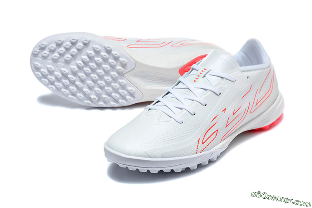 Adidas F50 Pro TF Artificial Turf Soccer Shoes - White/Cloud White/Solar Red 3